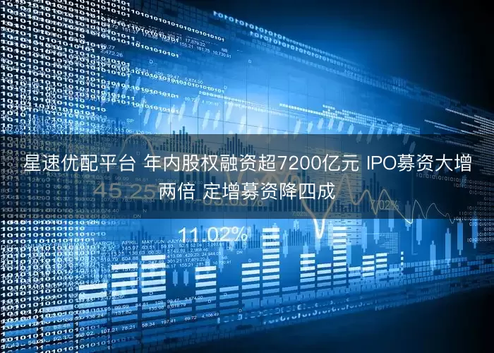 星速优配平台 年内股权融资超7200亿元 IPO募资大增两倍 定增募资降四成